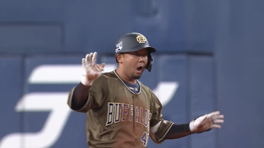 5回裏・B大下誠一郎 フェンス直撃!! チームを鼓舞する2ベースヒット!!