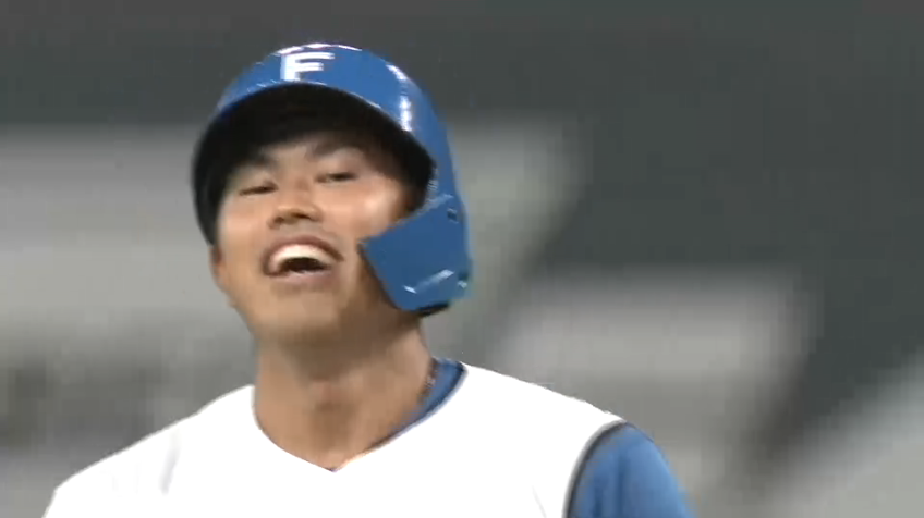 7回裏・F今川優馬 上原の力投に応える執念の一打!! ライトへ同点のタイムリー2ベースヒットを放つ!!