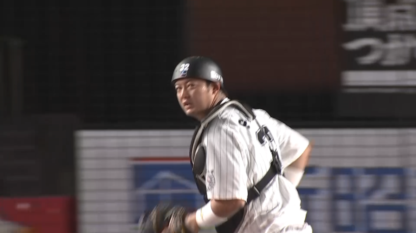 8回表・M佐藤都志也 素晴らしい反応と正確な送球で盗塁を阻止する!!