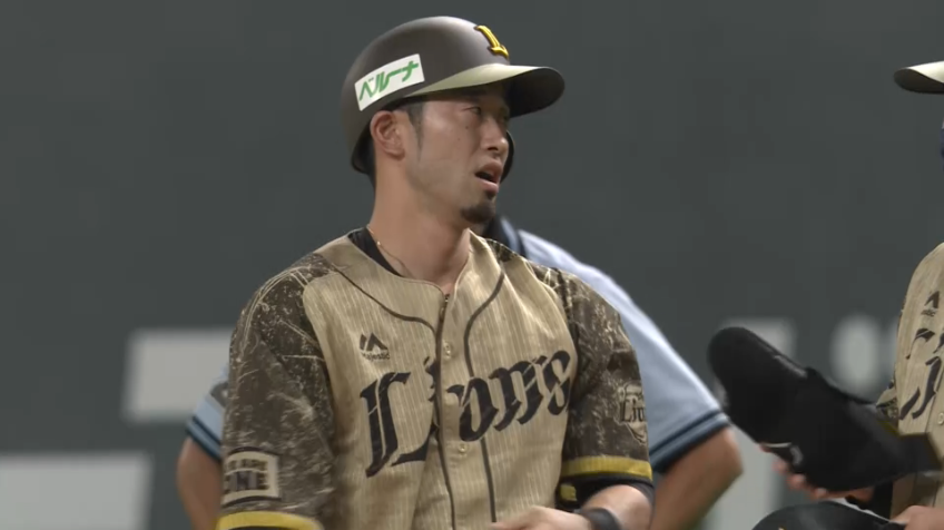 7回表・L外崎修汰 連日の活躍!! レフトへ同点のタイムリーヒットを放った!!