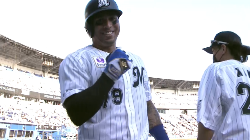 1回裏・Mマーティン 4番起用に応える逆転2ランホームラン!!