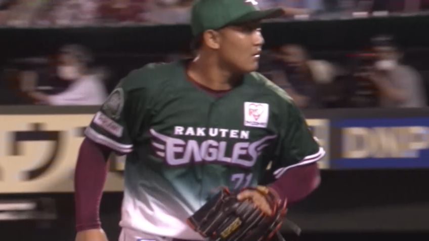 9回表・E吉川雄大 プロ初登板のマウンドで3者凡退の完璧なピッチング!!
