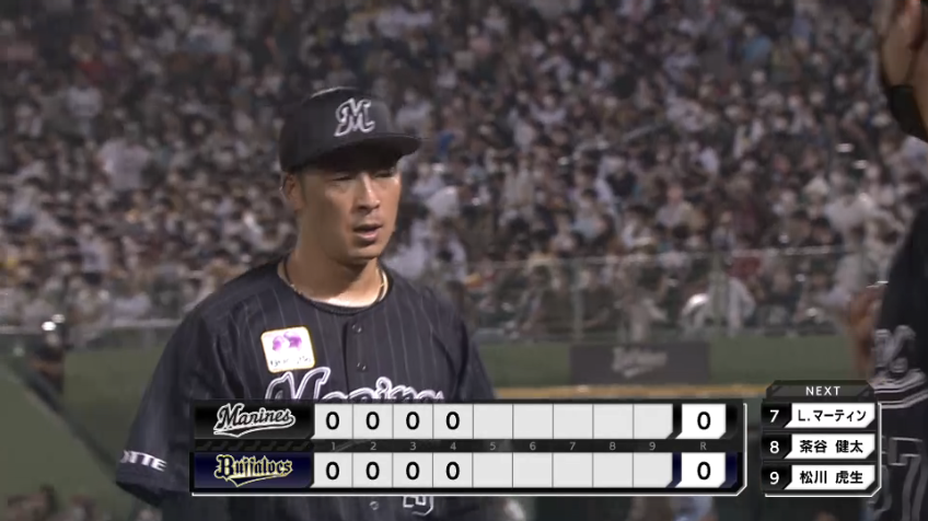 4回裏・M美馬学 変化球で空振り三振を奪う!! 序盤は両投手譲らずの投手戦となる!!