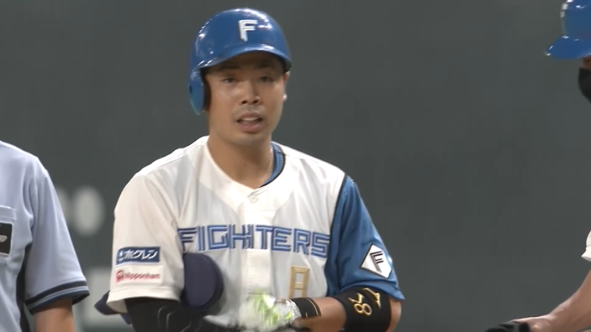 1回裏・F近藤健介 先制となるセンターへのタイムリーヒットを放つ!!