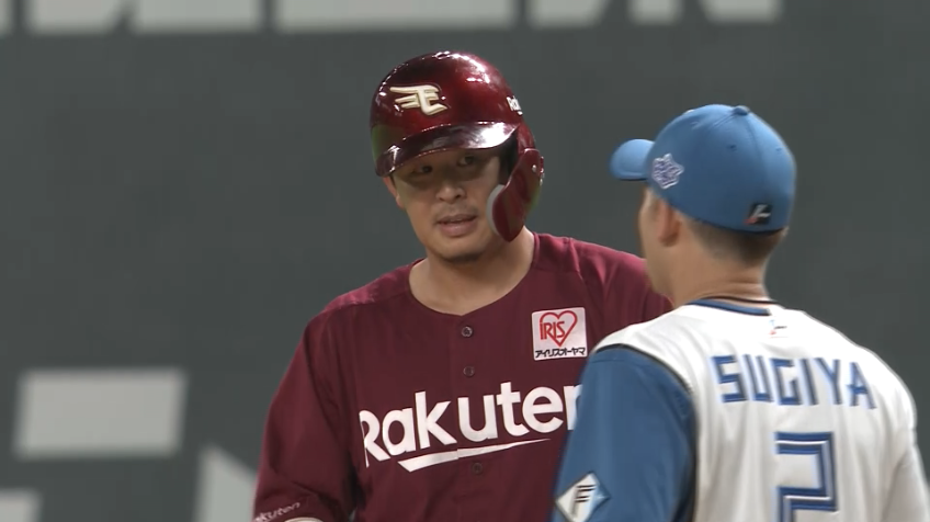 5回表・E浅村栄斗 センターへ勝ち越しのタイムリーヒットを放つ!!