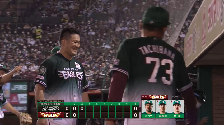 3回表・E田中将大 この回もピンチを背負うも粘りの投球で無失点で切り抜ける!!