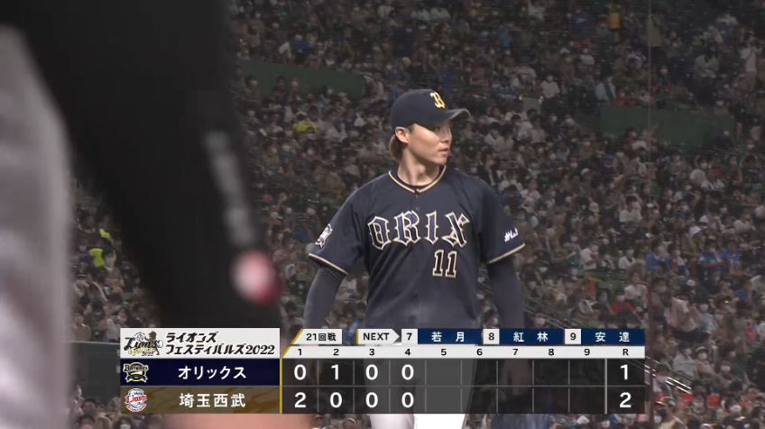 4回裏・B山崎福也 リリーフ登板で3者連続三振を奪う!!