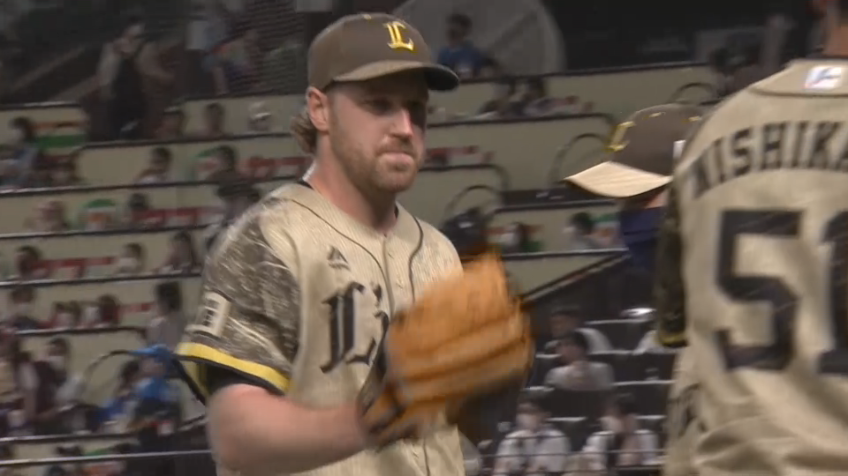 6回表・Lエンス 6回87球3安打1失点の好投を見せる!!