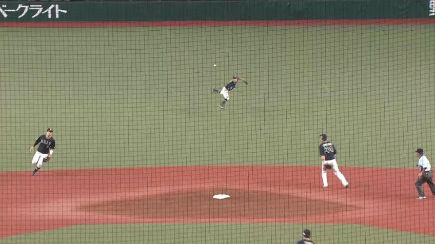 7回裏・B福田周平 見事なチャージと好返球で失点を防ぐ!!