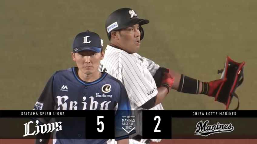 6回裏・M井上晴哉 反撃の一打!! 右中間へ2点タイムリー2ベースヒット!!