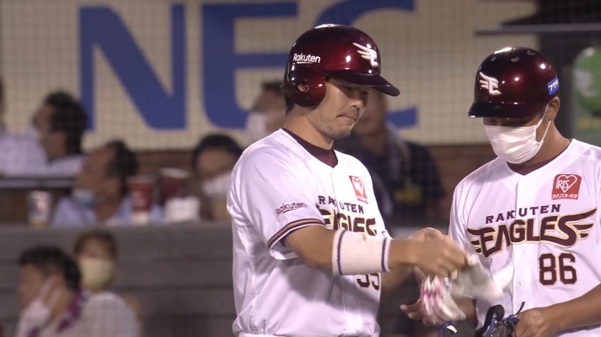 1回裏・E島内宏明 すぐさま反撃!! センター前へタイムリーヒットを放つ!!