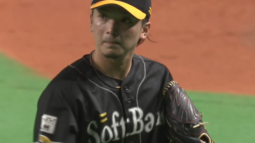 7回裏・H東浜巨 ランナー2,3塁のピンチを凌いだ!! 7回115球5安打5奪三振無失点のピッチング!!