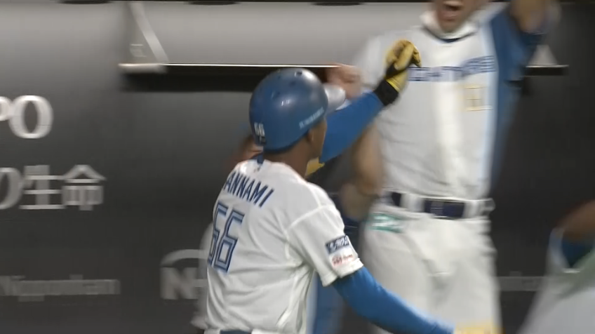 2回裏・F万波中正 今度は打撃でみせる!! 第13号ソロホームランを放ち点差を広げる!!