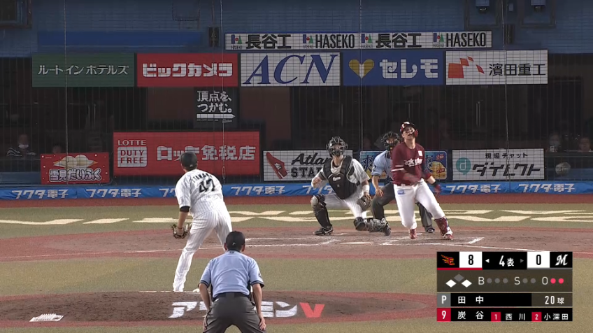 4回表・E炭谷銀仁朗 打線大爆発で一挙6得点!! この回5本目のタイムリーヒットを放つ!!