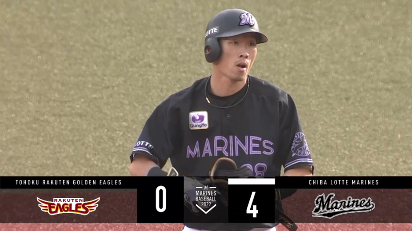 2回裏・M高部瑛斗 打球が伸びた!! センターの頭上を越えるタイムリー2ベースヒット!!