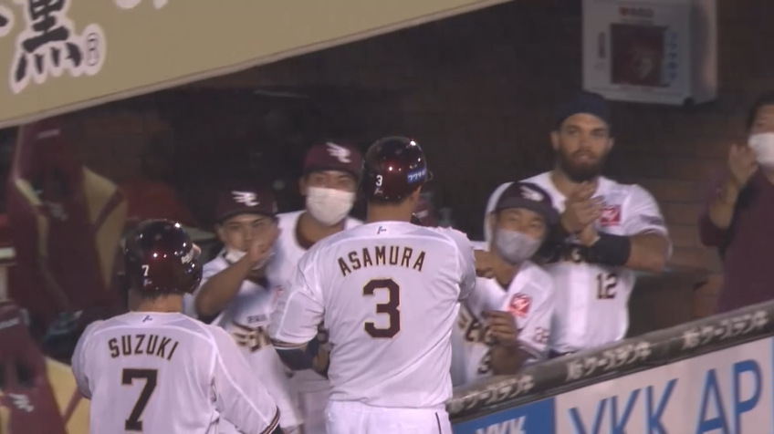 1回裏・E浅村栄斗 弾丸ライナーでスタンドへ!! 2試合連発となる同点2ランホームラン!!