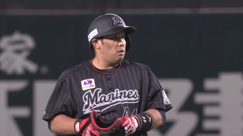 3回表・M井上晴哉 2打席連続打点の活躍!! 三塁線を抜ける走者一掃のタイムリー2ベースヒット!!