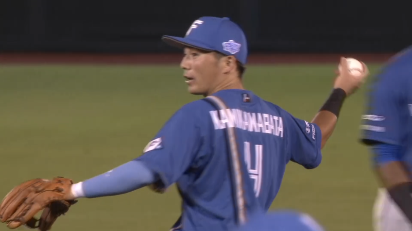 4回裏・F上川畑大悟 好判断でダブルプレー完成!!