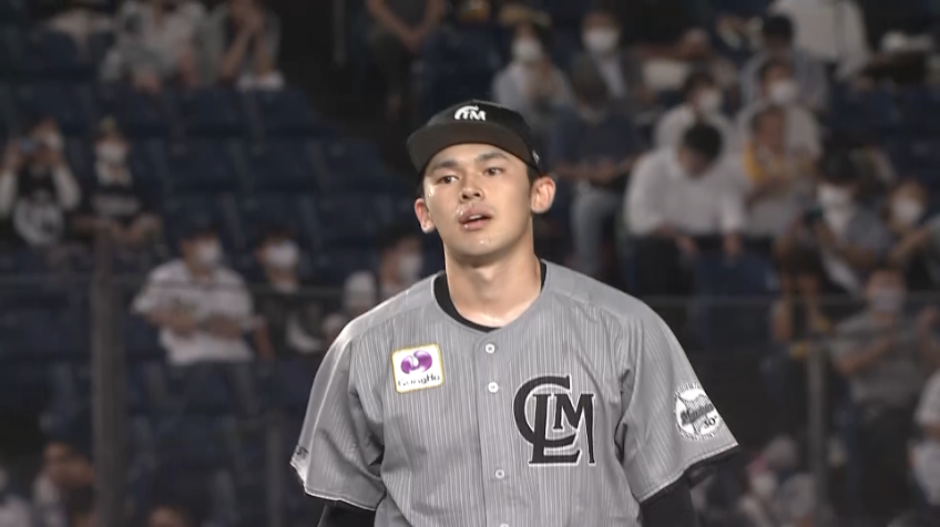 3回表・M佐々木朗希 セーフティの揺さぶりも関係ない!! 3者連続三振を奪う!!