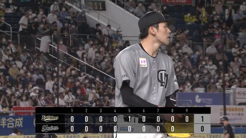 9回表・M佐々木朗希 9回投げ97球9奪三振!! 完全試合の時以来の9回を1失点で投げ切る!!
