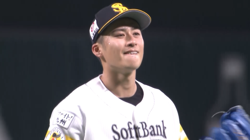 7回表・H板東湧梧 最後はストレートで3球三振!! 7回115球4安打3四球7奪三振2失点のピッチング!!