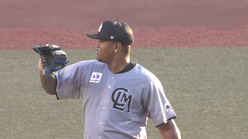 2回表・Mロメロ 構えたところにズバッと決まり見逃し三振を奪う!!