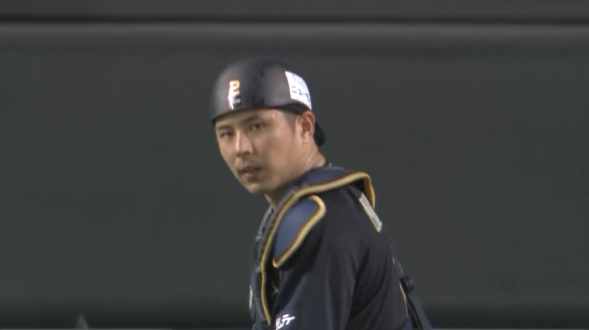 6回裏・B若月健矢 三振ゲッツー!! 完璧な送球で盗塁阻止!!