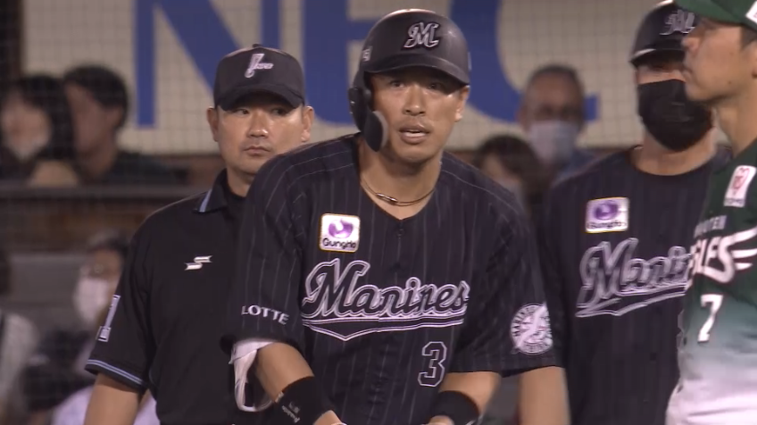 2回表・M角中勝也 スタメン起用に応える先制のタイムリーヒットを放つ!!