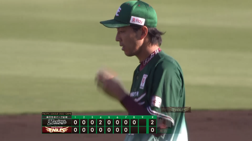 8回表・E岸孝之 3者凡退を積み重ねる好投で味方の反撃を待つ!!