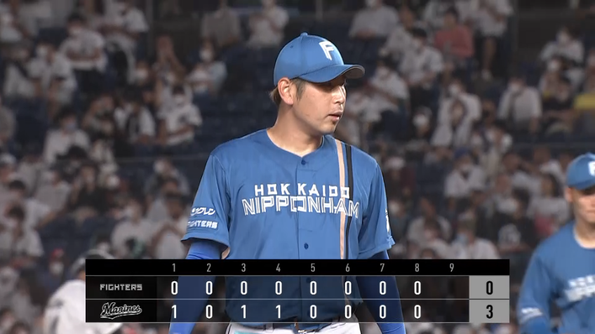 8回裏・F加藤貴之 流れを呼び込む好投!! クリーンナップを3者凡退に抑える!!