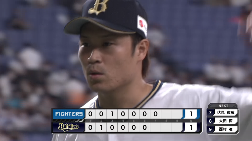 7回表・B阿部翔太 ピンチ脱出!! 得意の変化球で空振り三振を奪い無失点で切り抜ける!!