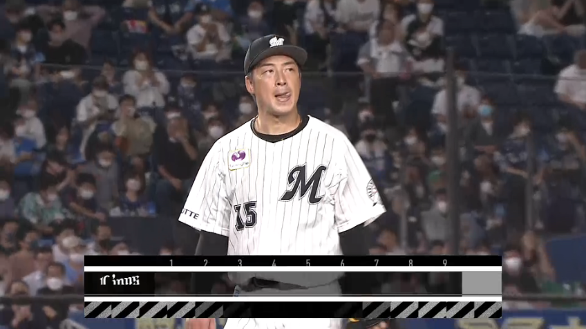 7回表・M美馬学 7回を無失点に抑える好投を見せ、勝ち投手の権利を持って後続にマウンドを託す!!