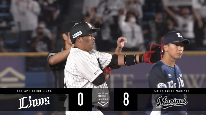 7回裏・M井上晴哉 レフトへのタイムリー2ベースヒットを放ち、点差を広げる!!