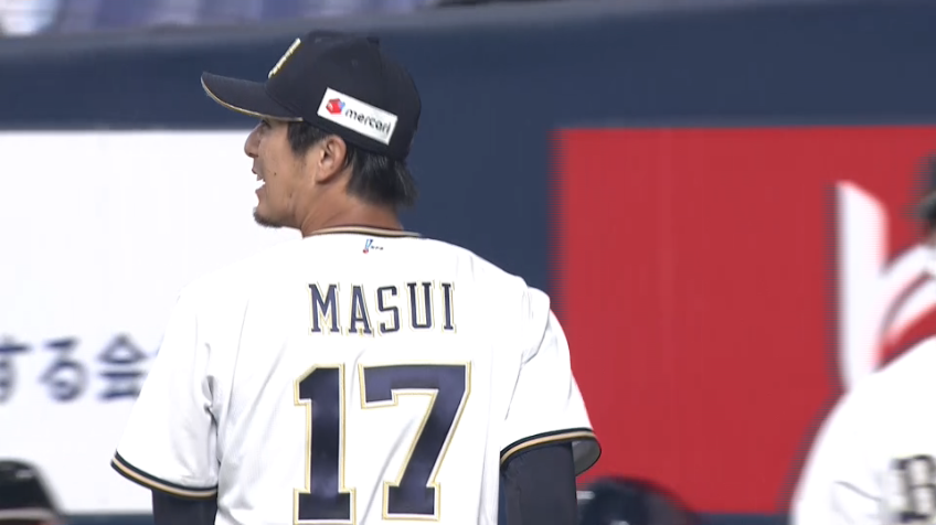 3回表・B増井浩俊 ピンチを迎えるも直球勝負で切り抜けた!! 早くも今日5個目の三振を奪う!!