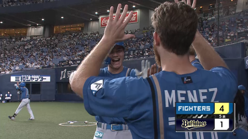 5回表・F清宮幸太郎 高めの球を捉えた!! 勝ち越しとなる第16号3ランホームラン!!