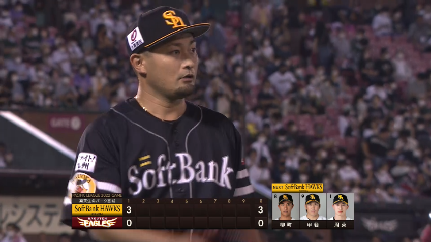 1回裏・H森唯斗 プロ初先発で初回を3者凡退に抑える!!