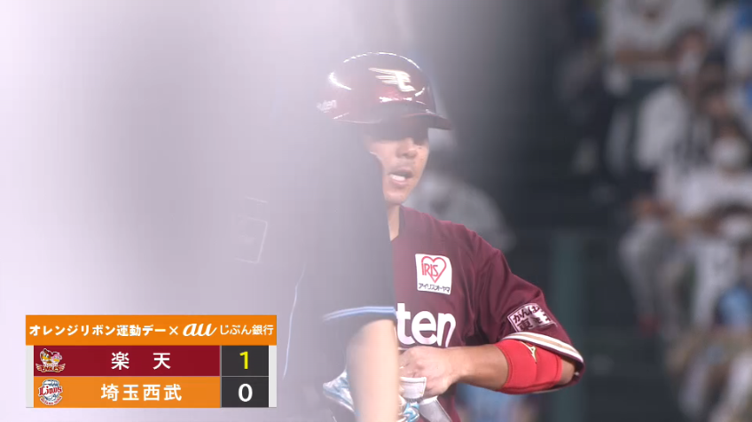 4回表・E鈴木大地 インコースの球を捉える!! ライト線を破る先制タイムリー2ベースヒット!!