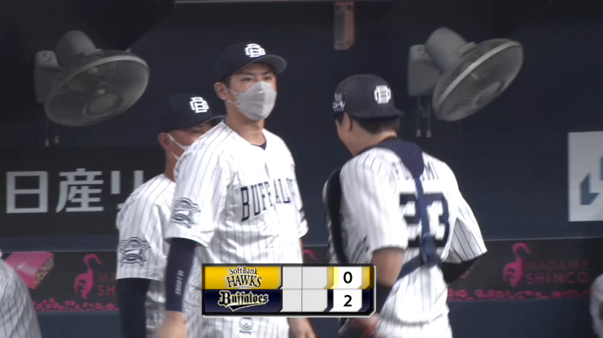 7回表・B伏見寅威 三振ゲッツー!! 完璧な送球で盗塁阻止!!