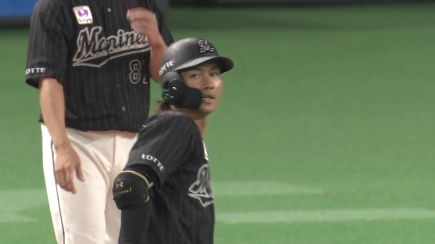 9回表・M藤原恭大 前進守備の間を破る同点タイムリーヒット放つ!!