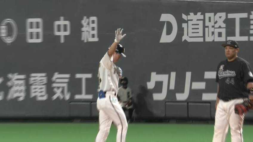 1回裏・F松本剛 3連打で先制!! レフトへのタイムリーヒット!!