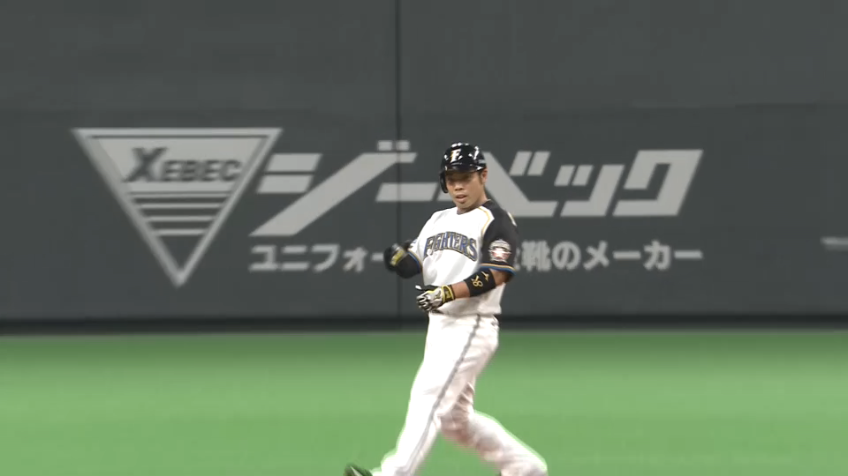 1回裏・F近藤健介 華麗な流し打ち!! レフトへのタイムリー2ベース!!