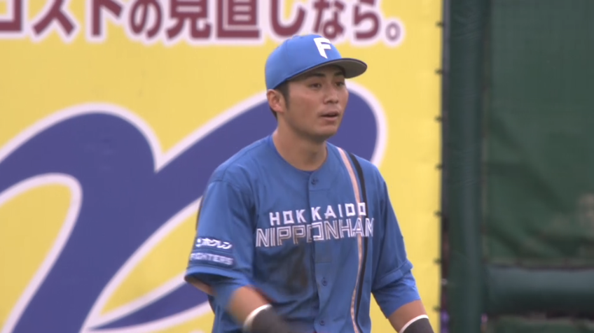 6回裏・F上川畑大悟 上手くバウンドに合わせ、取った後も素早い送球でアウトにする!!