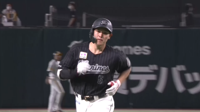 4回表・M安田尚憲 初球をライトスタンドへ!! 先制の2ランホームランを放つ!!