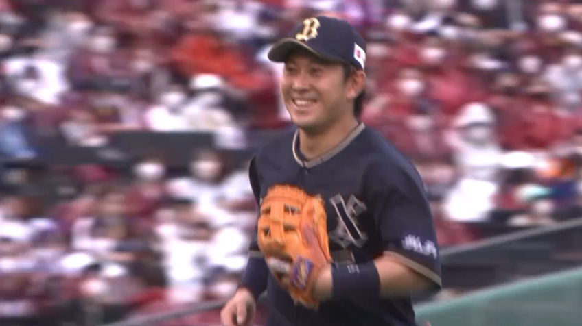 2回裏・B西野真弘 逆シングルで二遊間の打球を捌き併殺を完成させる!!