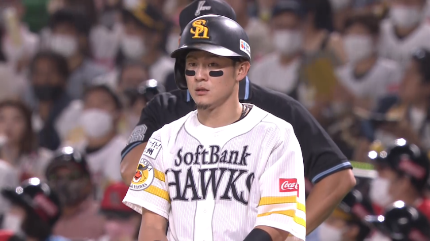 3回裏・H牧原大成 当てた!! 内野の頭を越えるタイムリーヒットで追加点!!