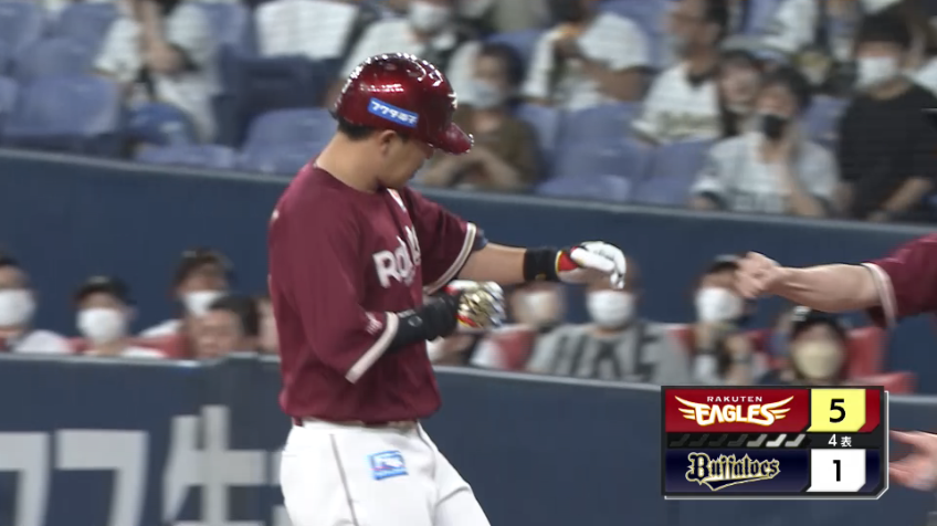 4回表・E浅村栄斗 一振りで仕留める!! センターへのタイムリーヒット!!