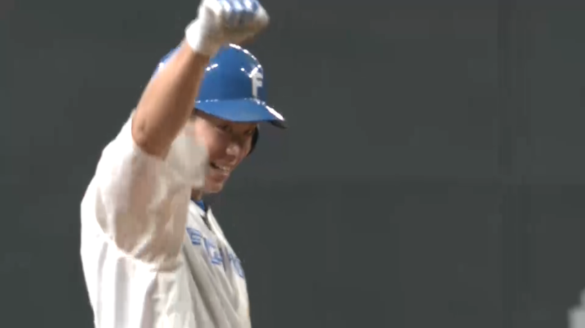 3回裏・F松本剛 首位打者へ向けて一歩!! 3ベースヒットを放つ!!