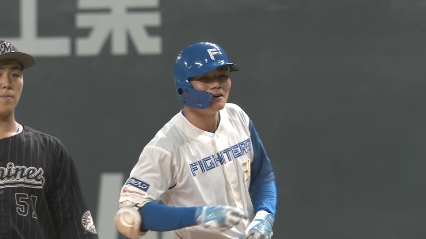 7回裏・F清宮幸太郎 今日6打点目!! レフト前へタイムリーヒットを放つ!!
