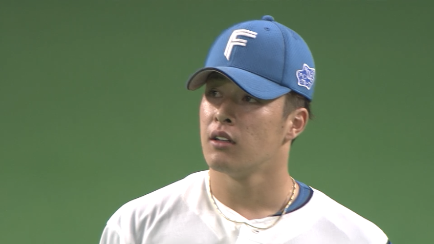 9回表・F吉田輝星 気合十分!! 全球ストレートで空振り三振を奪う!!