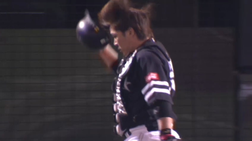 1回裏・H甲斐拓也 甲斐キャノン炸裂!! 好送球で三振ゲッツーを奪う!!